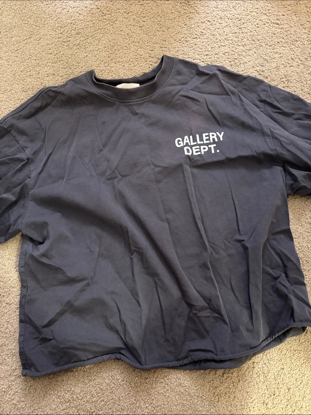 Gallery Dept Navy Tee with White Chest Logo
